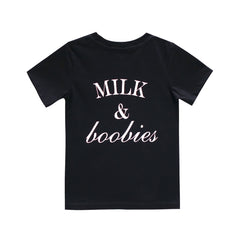 MILK AND BOOBIES BOYS SMALL PRINT TEE